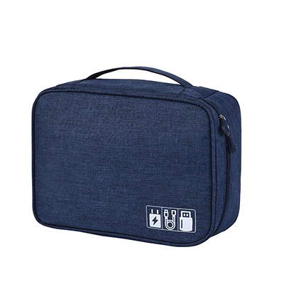 Digital Storage Bag Multi-function Travel Data Cable Organizer Bag Power Supply Data Cable Travel Kit Case Pouch K1283 F - Цвет: Tibetan blue