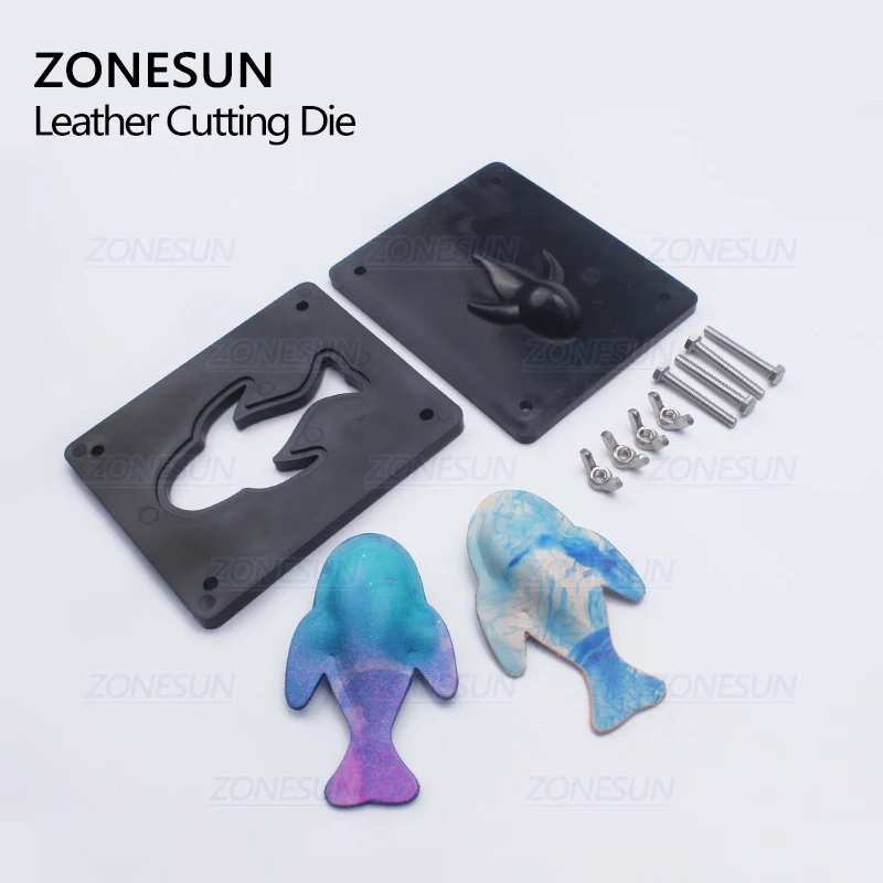 ZONESUN DIY Key Chain Leather Shaped Mold Handcraft Tools Moldling Leather Punching Die Cuts Leathercraft Tool Sets
