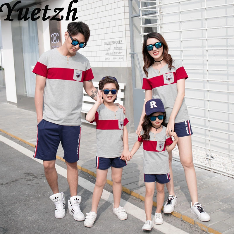 Conjuntos a juego para la familia, ropa para padres e hijos, Camiseta  deportiva, pantalones cortos, traje deportivo para niñas y niños, trajes de  viaje|Trajes iguales de familia| - AliExpress