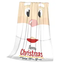 Santa New Year Fleece Blankets And Quilt Adult Thick Warm Winter Blankets Home Textile Microfiber Blanket Full Pattern Custom