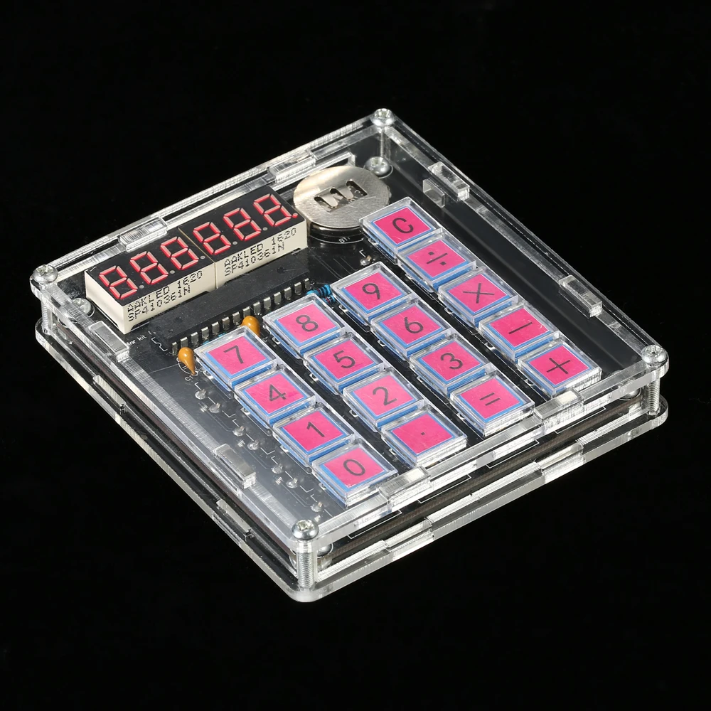 DIY калькулятор MCU Kit Цифровой ламповый калькулятор с прозрачный чехол