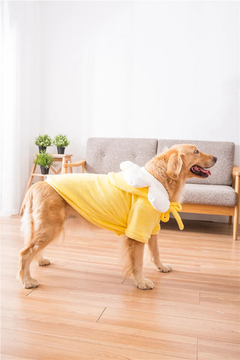 Hipidog Подсолнух Милая одежда для больших собак фланелевая Флисовая теплая Пижама для собак большой средний