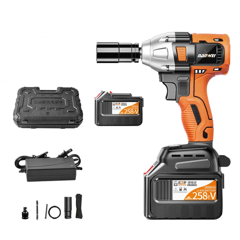 

Brushless Cordless Electric Wrench Rechargeable Lithium-Ion Battery Impact Wrench Brushless Driver Installation Power Tools