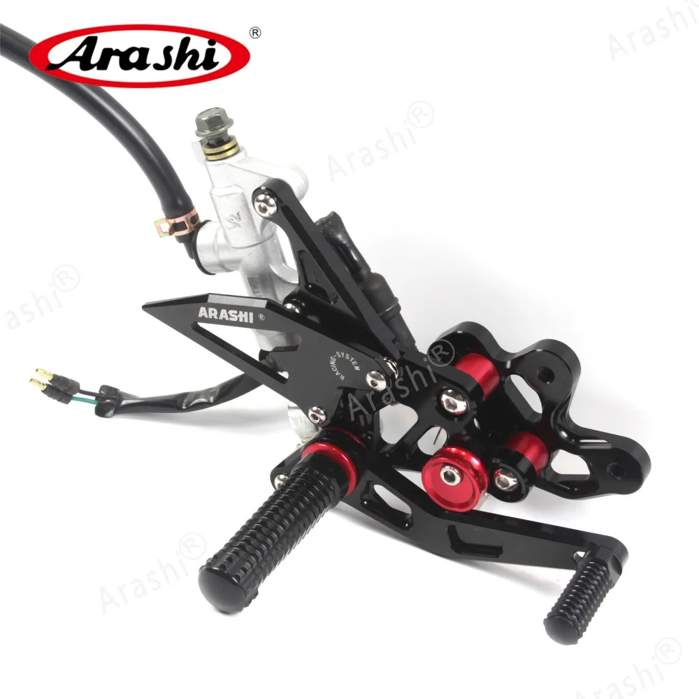 Arashi мотоциклист подножки для SUZUKI GSXR GSX-R 600 750 2011- CNC Регулируемые подножки Rearset GSXR600 GSXR750 2012