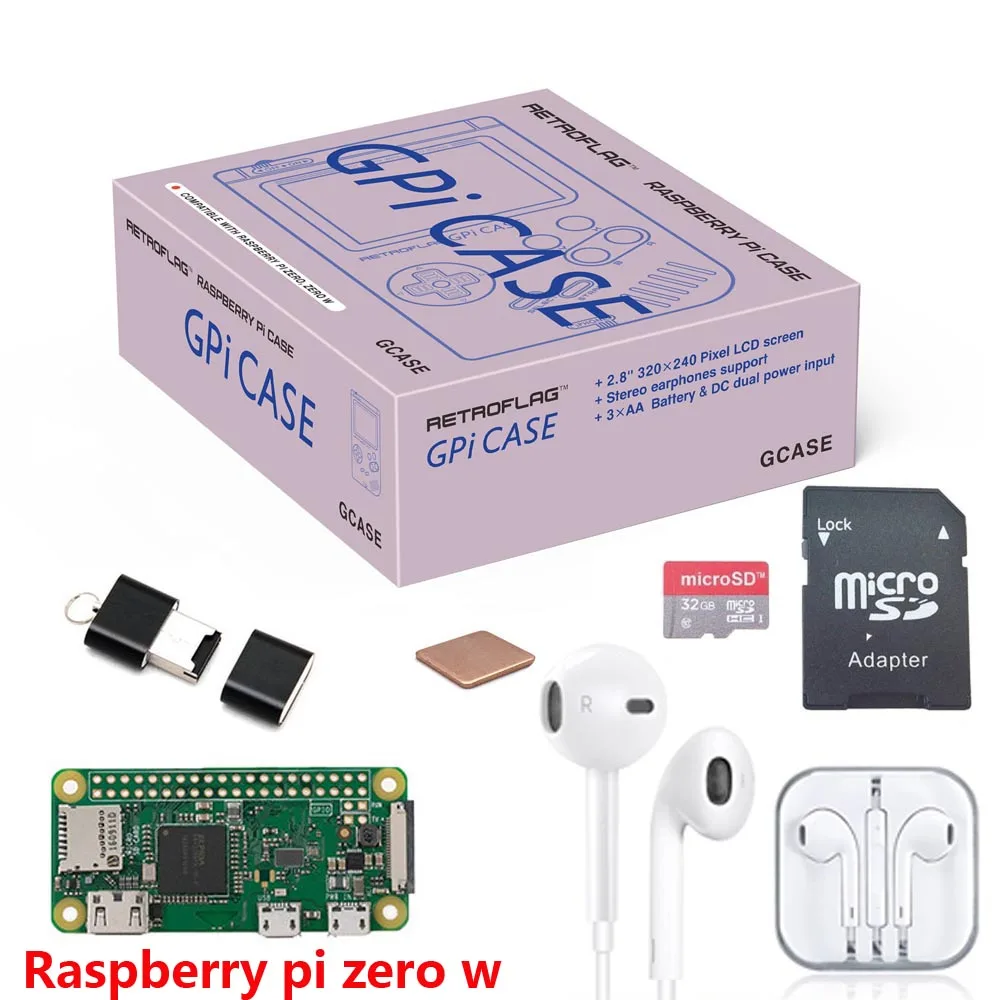Bundle 7 Retroflag GPi Чехол комплект с 32G Micro SD карты для Raspberry Pi Zero/Zero W - Цвет: Bundle 7