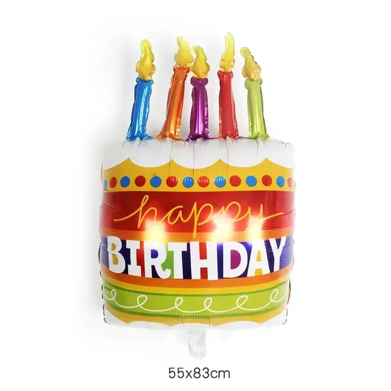 Neue Regenbogen Farbe Candy Kuchen Aluminium Film Ballon Kinder Spielzeug Geburtstag Party-Baby-Dusche Dekoration – Detail 6
