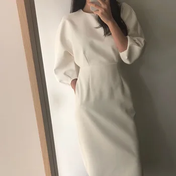 

A9513-2020 new autumn and winter French temperament dress