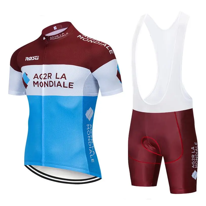 Команда AG2R велосипедная одежда Джерси 12D колодки мужские Ropa Ciclismo велосипедные топы летние профессиональные велосипедные майки гелевые велосипедные шорты - Цвет: Многоцветный