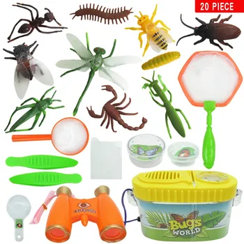 

20Pcs/Sets Simulated Plastic Insects Animal Model Outdoor Catch Set Children's Educational Toys baby gift