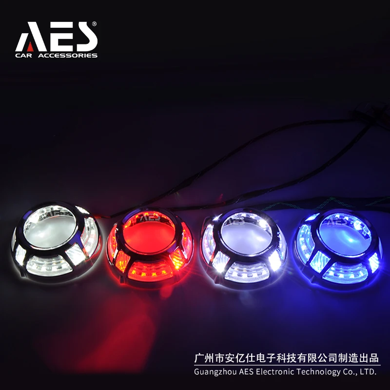 

Free Shipping AES 3" LED Shroud White Switch Pana mera LED Halos Ring White & Yellow Square Headlight Cover Square Shroud