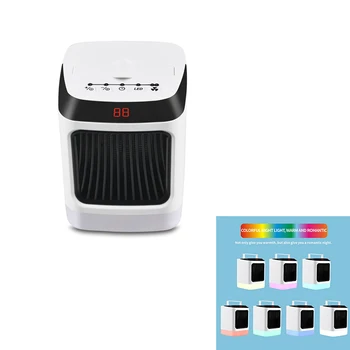 

Electric Heaters Fan Countertop Mini Home Room Handy Fast Power Saving Warmer for Winter Heating