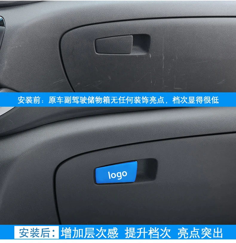 Аксессуары подходят для HYUNDAI TUCSON из нержавеющей стали бардачок ручка отделка наклейки автомобиля-Стайлинг