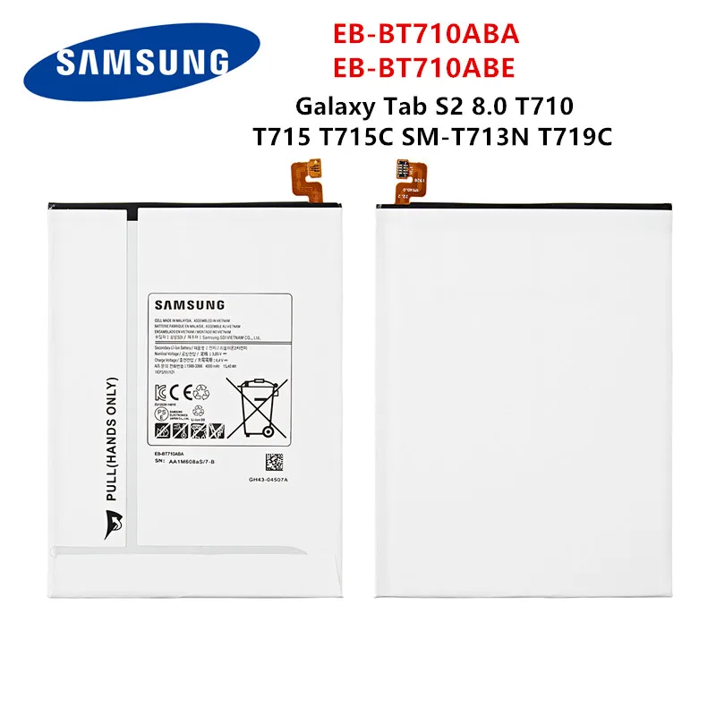 

SAMSUNG Orginal Tablet EB-BT710ABA EB-BT710ABE 4000mAh battery For Samsung Galaxy Tab S2 8.0 SM-T710 T713 T715/C/Y T719C T713N