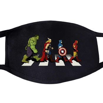 

The Avengers Face Mask Mouth Superhero Super Hero Pattern 1pcs Dustproof Unisex Anti Dust Cycling Washable Protective Cool Masks