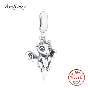 

925 Sterling Silver Dangle Fit Original Charms Bracelets You Are Magic Dragon Charm Pendant Women DIY Jewelry Berloque