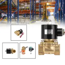 Areyourshop 3/" AC 220V AC220V DC 12V 24V сверхмощный латунный Электрический электромагнитный клапан нормально закрывающийся водный воздушный NC G3/4