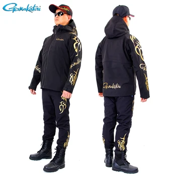 HOT PRICE ❤️ Gamakatsu Autumn Winter Fishing Suit Windproof Fishing Hooded Outdoor Camping Keep Warm Fishing Pants Hiking Ice Fishing Clothes - discount item 21% OFF Sports & Entertainment