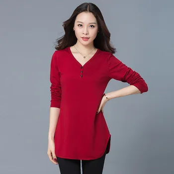 

Increase Code Women's Wear Fat Sister Pack Medium Length Money Loose T-shirt Top Long Sleeve T Shirt Female Backing Shirt