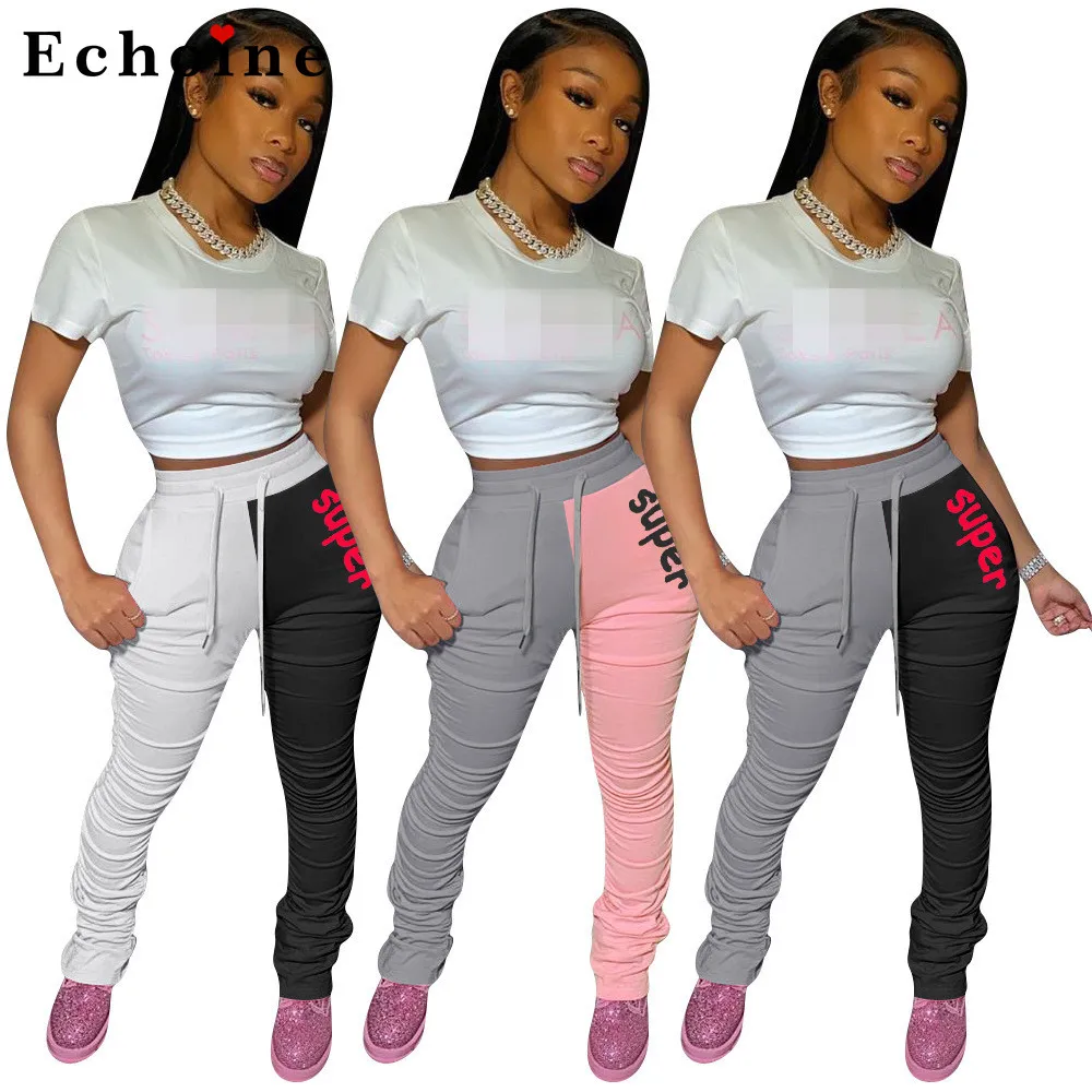 Брюки женские размера плюс для фитнеса спортивные плиссированные штаны с рюшами