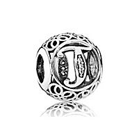 NEW 925 Sterling Silver Twenty-six letters Charm beads Fit Bracelet DIY bangle for Women Jewelry wholesale factory - Цвет: T