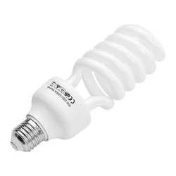Spiral Fluorescent Light Bulb 45W 5500K Daylight E27 Socket Energy Saving for Studio Photography Video Lighting 220V/110V
