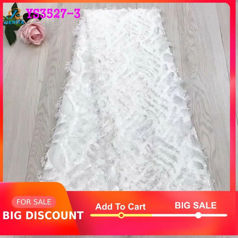 Оптовая продажа белые хлопковые кружевные вышитые ткани Свадебные вечерние с