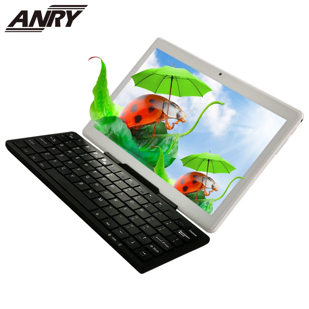 ANRY Tablet Pc 10 Inch Android 7.0 Phablet 4G Lte Phone Call Tab RAM 4 GB ROM 64 GB Octa Core With Wireless Bluetooth Keyboard