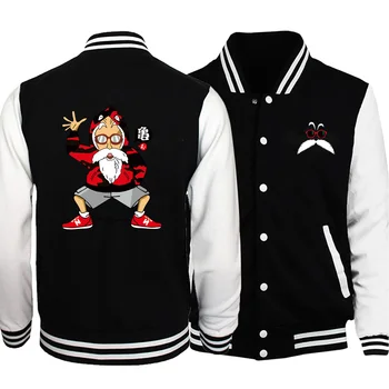 

Japan Anime Dragon Ball Z Master Roshi Baseball Uniform Jackets 2019 Men Casual Warm Warm Casual Hoodies Men Harajuku Sportswear