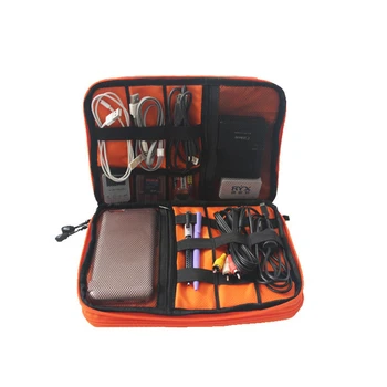 

Travel Electronic Accessories Organizer Bag High Grade Nylon 2 Layers Multi-function Travel Storage Bag Gadget Carry Package