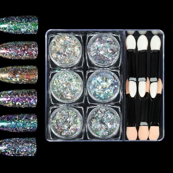 

Aurora Decor Flakes, 6 jars, with applicators