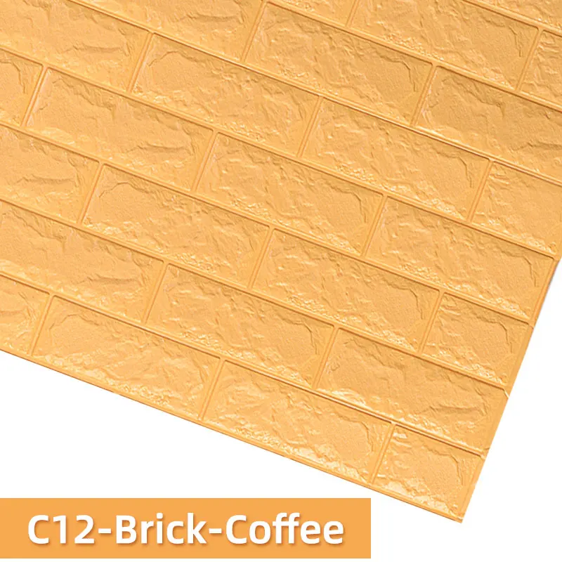 C12-Brick-Coffee Kaguyahime 3D Наклейка на стену кирпич самоклеющиеся водонепроницаемые DIY Декор обои для спальни детской комнаты 3D наклейки в виде кирпичной стены - Цвет: C12-Brick-Coffee