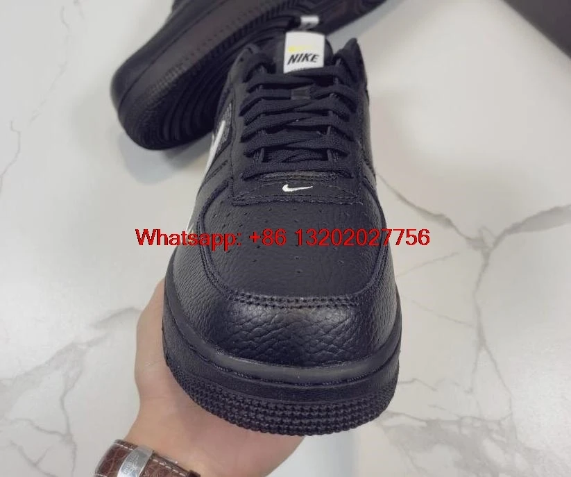 Air Force 1 One Low 07 Lv8 Utility черно-белая женская и мужская Обувь Af1 кроссовки