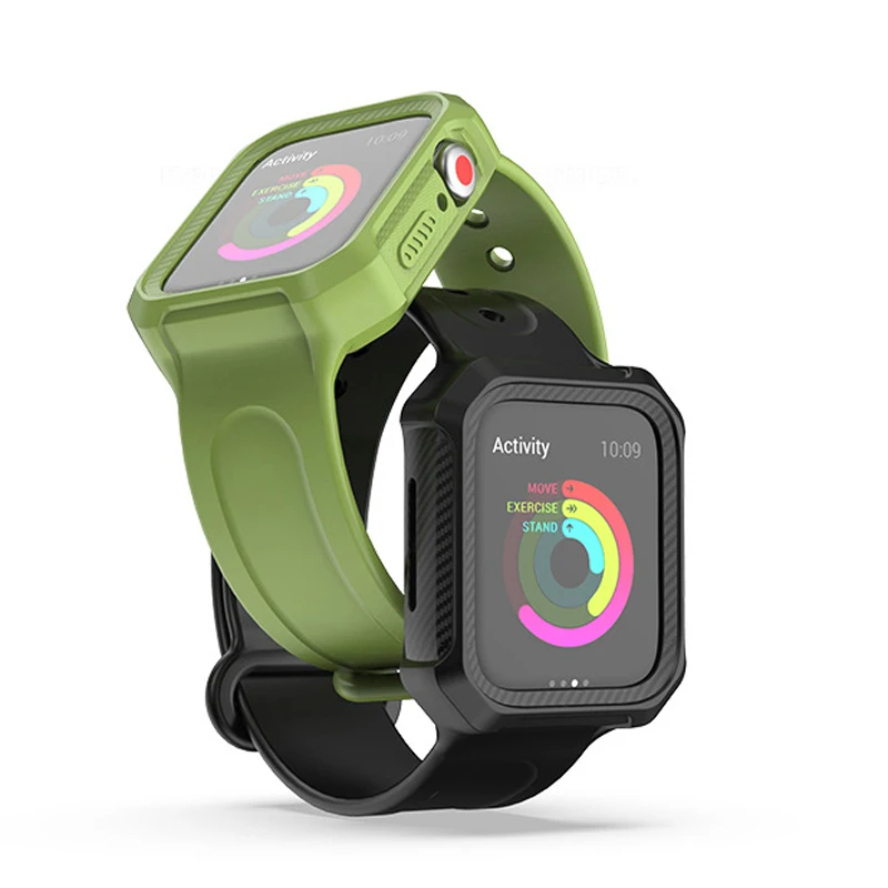 Напульсники для наручных часов Apple Watch, 38, 42, 40, 44 мм с TPU чехол, мягкий спортивный силиконовый ремешок для наручных часов iWatch серии 4/3/2/1 издание браслет
