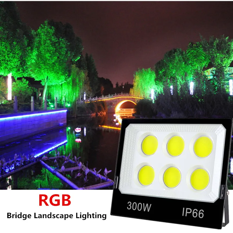 Outdoor Landscape Lighting High Brightness Led Spotlight Outdoor Red  Blue Green Yellow  Purple Led 50w Led 100w Projector Light