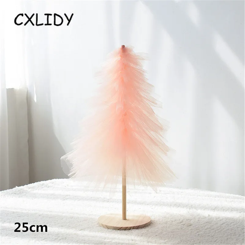pink 25cm Как Девушка любимая Рождественская елка Новогоднее украшение для рождества INS Стиль Мини Розовый Рождественский свет Рождественский Декор aa122 - Цвет: pink 25cm