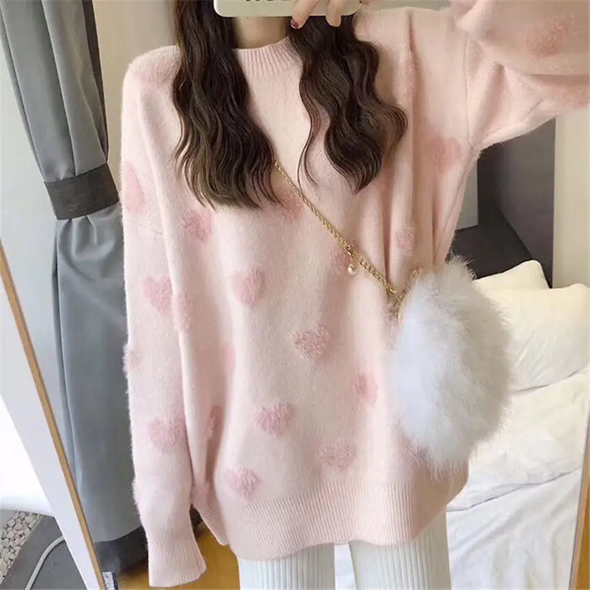 Heart Print Sweater