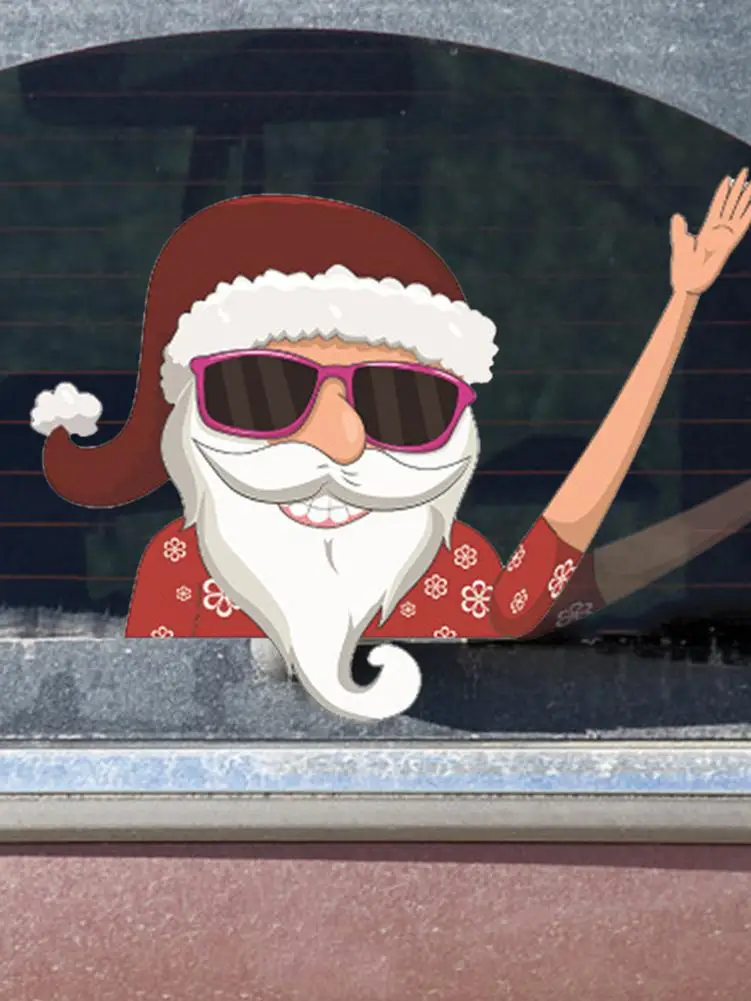 Автомобильная наклейка заднего стеклоочистителя лобовое стекло Санта Клаус