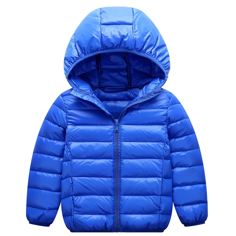 SINGRAIN/ г. Большой пуховик детский 90% с капюшоном светильник в виде утки пуховое пальто зимнее теплое пуховое пальто для мальчиков и девочек - Цвет: blue