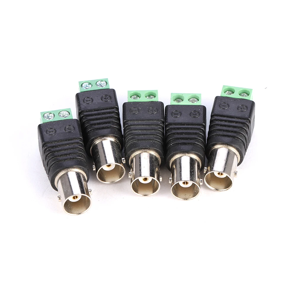 USAFEQLO 5 шт. Mini Coax BNC коннектор UTP Video Balun Plug DC адаптер для камеры видеонаблюдения |