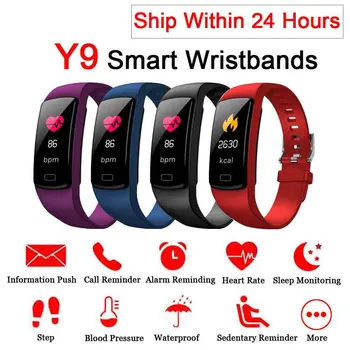 

Y9 Smart Activity Tracker Band Fitness Bracelet Heart Rate Monitor Blood Pressure Wristbands For Smartphone Smartband