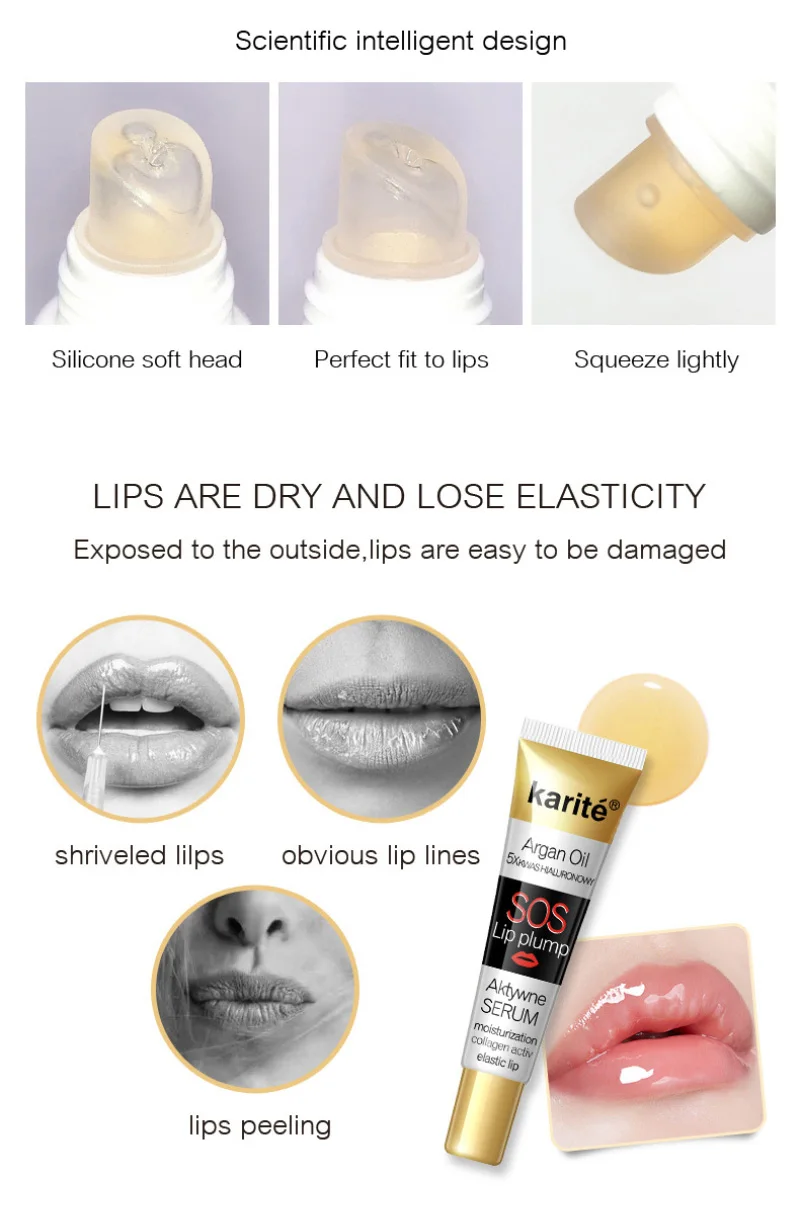 Lip Care Serum Instant Volum Sing Lip Plumper Moisturizing Repairing Reduce Lip Fine Line Mask Collagen Lip Plump Lip Gloss