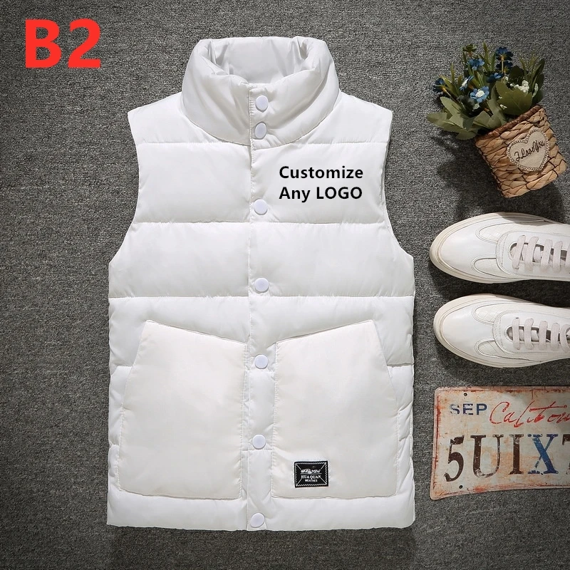 B2 мужской классический зимний тонкий жилет куртки без рукавов удобные высококачественные мужские Harajuku стиль дикие Модные пуховики
