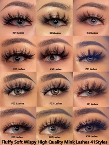Ресницы для макияжа FOXESJI, 3D норковые ресницы, пушистые мягкие натуральные перекрестные ресницы для наращивания, искусственные ресницы из ис...