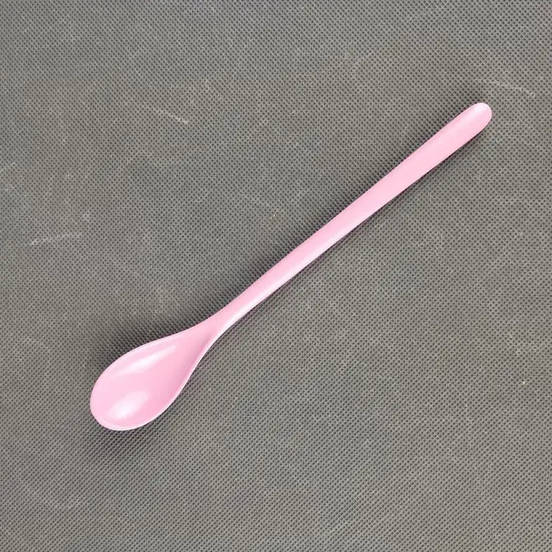 1PC Random Color Long Handle Soup Spoons Tea Coffee Stirring Spoons Flatware Rice Ladle Spoon Meal Dinner Scoops Kitchen Supply