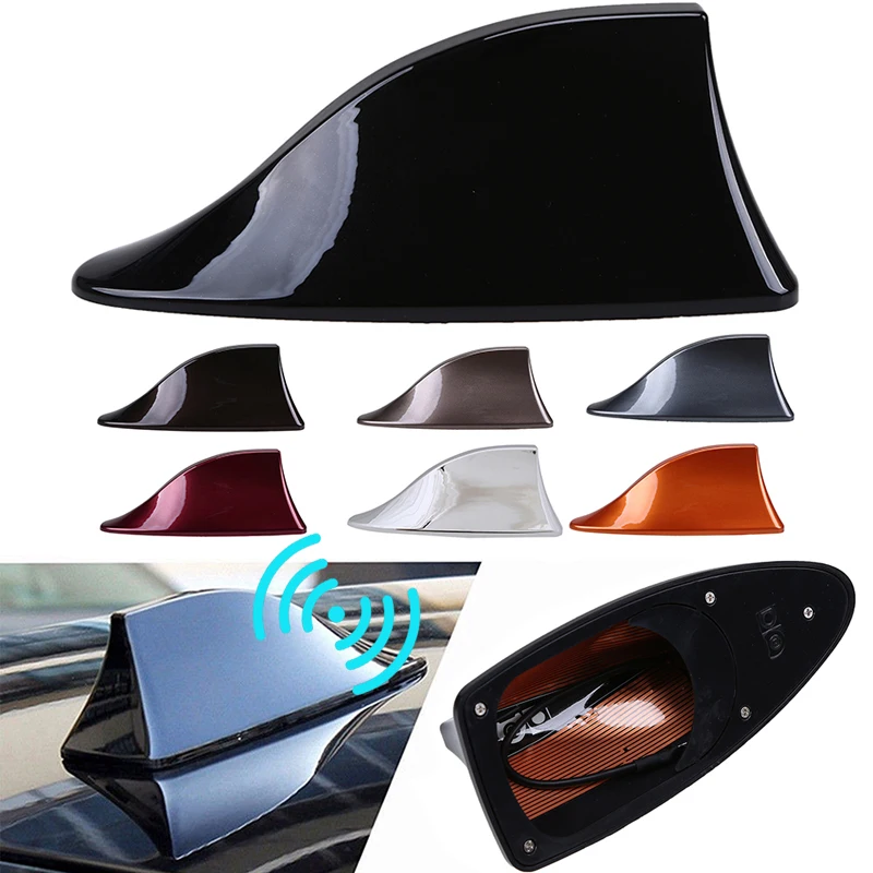 Car Shark Fin Antenna Auto Radio AM/FM Signal Aerials Decoration for Seat Ibiza 6J 6L BMW Mini Cooper Suzuki Swift Citroen C4 C3 bug deflector