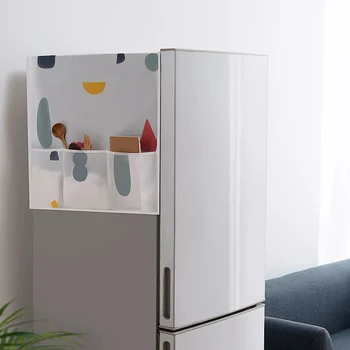 

Geometric Rhombus Dust Covers Washing Machine Covers Refrigerator Dust with Pocket Cotton Dust Covers Home Cleaning