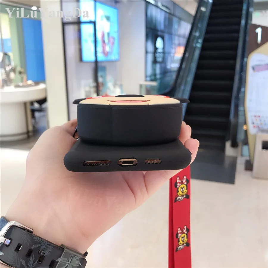 Mickey Minnie Zipper Wallet Cartoon Phone Case for iPhone 6 6s 7 8 Plus X XR XS 11 Pro Max Soft Silicone Bag Cover Coque Fundas