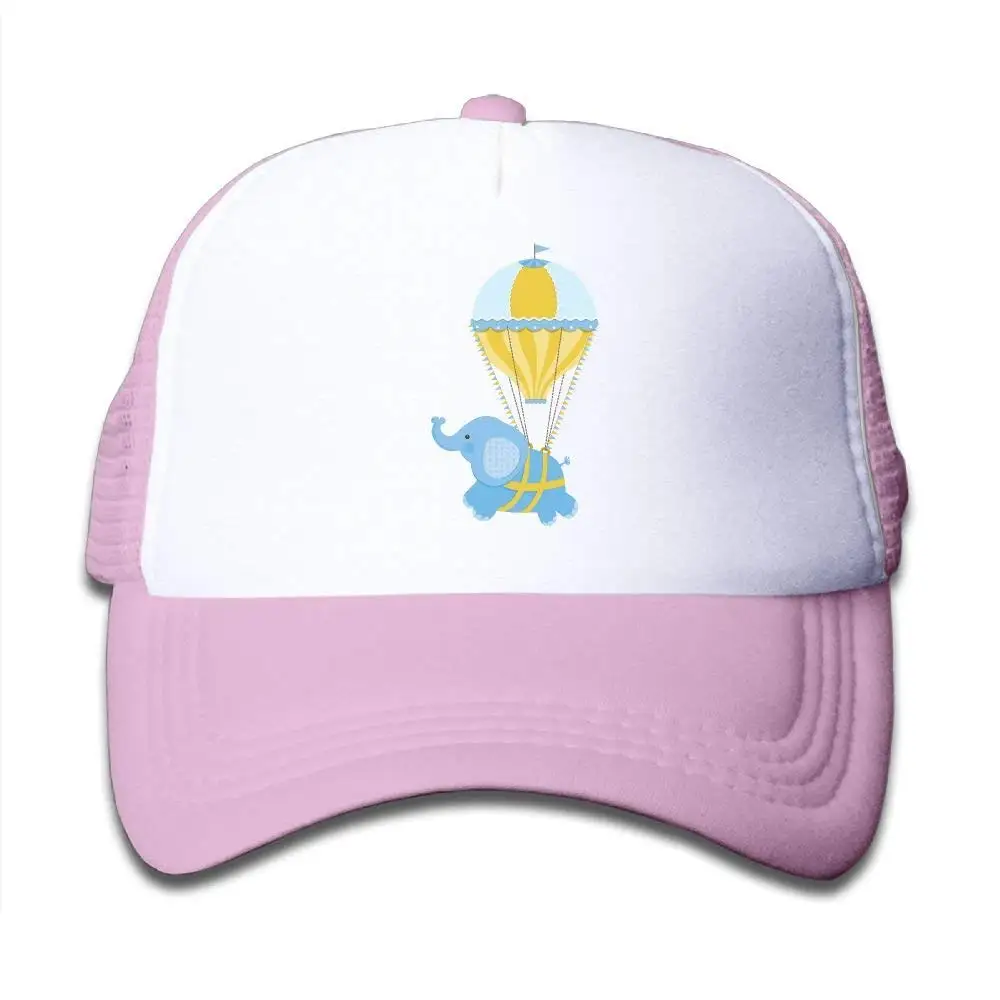 Сетчатые бейсболки Snapback Головные уборы синий воздушный шар слон мальчики-девочки, розовый, один размер