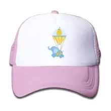 Сетчатые бейсболки Snapback Головные уборы синий воздушный шар слон мальчики-девочки, розовый, один размер