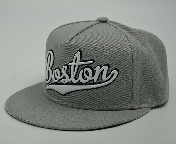 Кепка с плоским козырьком для 3D вышивки 5 панелей Кепка snapback небольшого количества по индивидуальному дизайну